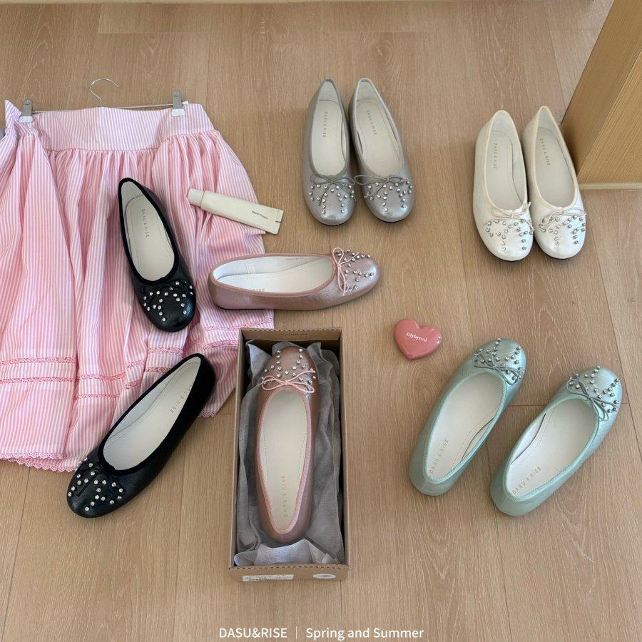 甜美风蝴蝶结亮片玛丽珍鞋女平底百搭芭蕾舞单鞋,女鞋,玛丽珍鞋,淘宝优惠券,粉丝福利购,淘宝优惠卷