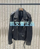 MBD3LET002 8999现货上新2024秋专柜正品 黑色酷帅机车皮夹克外套
