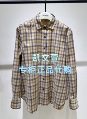 EBE4SHT007-2399现货上新2025冬款专柜正品格纹衬衫