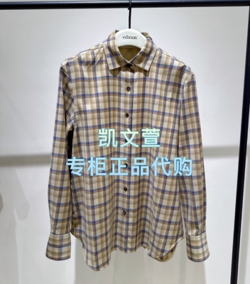 EBE4SHT007-2399现货上新2025冬款专柜正品格纹衬衫