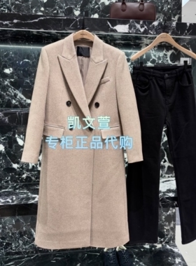 MBE4OVC032-3999现货上新专柜正品2025年冬款1西装领毛呢大衣