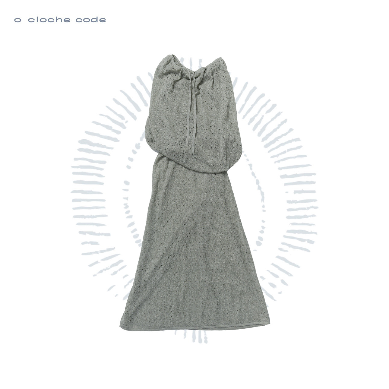 o cloche code 26SS 镂空水母连衣裙