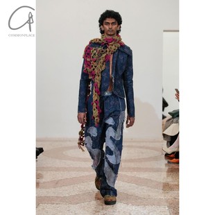 刺绣丝绸宽松牛仔裤 60%OFF Vitelli