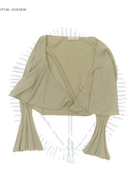 o cloche code 25秋冬 纽结外搭上衣美利奴羊毛针织女