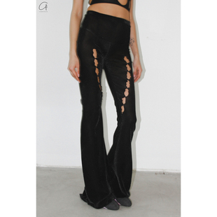 丝绒镂空喇叭裤 Zhou 系列 Rui 40%OFF