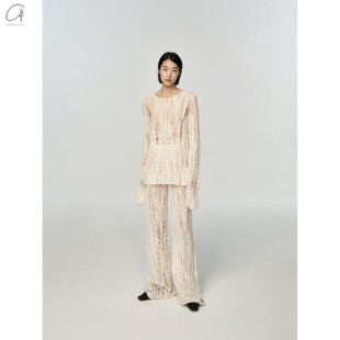 镂空花型直筒裤 60%OFF SWAYING