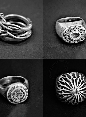 GOTI 925银 戒指 意大利 AN918 传统手工