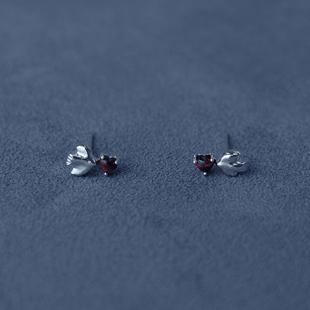 纯银爱心小鸟耳环 PEPE SALE