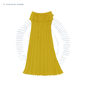 棉羊绒坑条半裙针织 25秋冬 cloche code