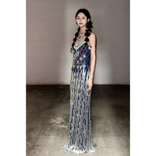 钩编流苏长连衣裙 KNITS 50%OFF NAN