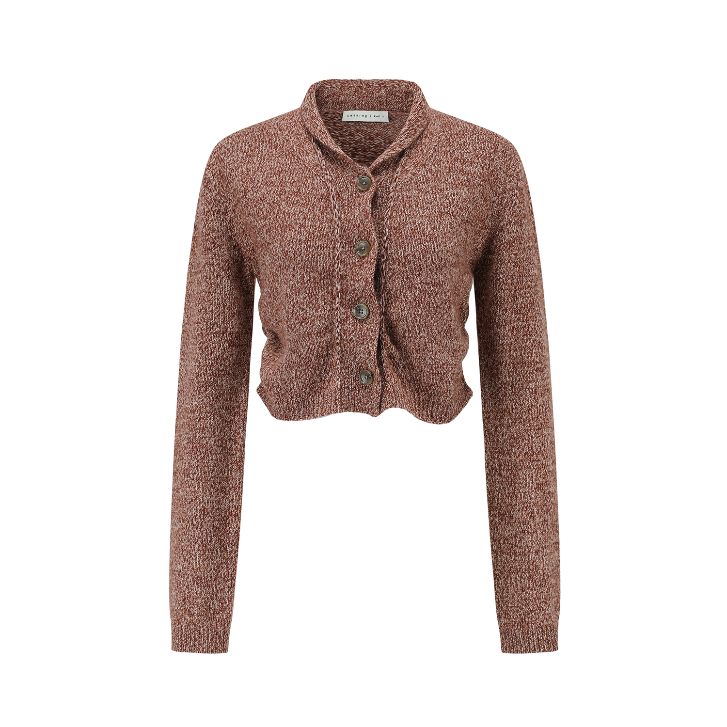 SWAYING 26早春 青果领羊绒短开衫