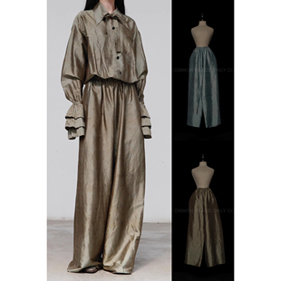 Mutedance 系列 丝质长裤