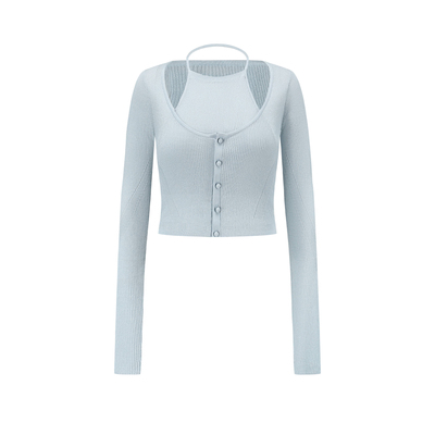 OUDE WAAG 26春夏 丝光针织开衫两件套