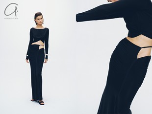 SK01系列 WAAG 针织铜氨丝抽褶半裙 OUDE 70%OFF