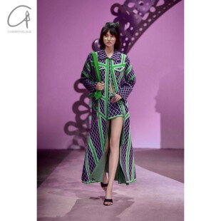 50%OFF NAN KNITS   渐变格纹短裙