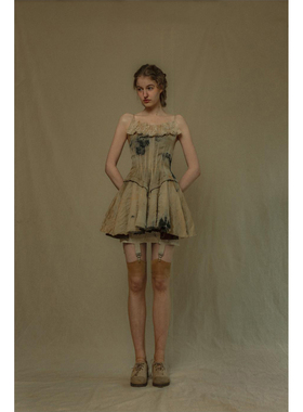 Mutedance 花染吊带收腰连衣裙 系列集合