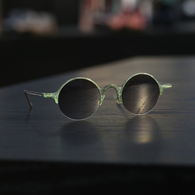 磨砂磨砂圆框质感太阳眼镜