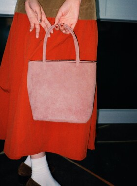 imibooo 水染猪皮短柄方包 short Dollybag