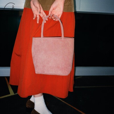 imibooo 水染猪皮短柄方包 short Dollybag