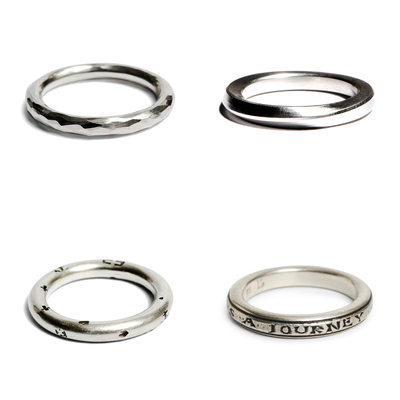 925银经典锤印戒指德国