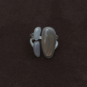 OLIO 灰玛瑙绚梦戒指 纯银古铜辉石 ACETO