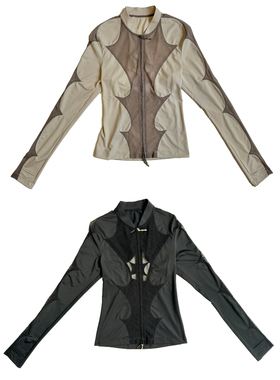 RUI built 运动拼接荆棘拉链外套