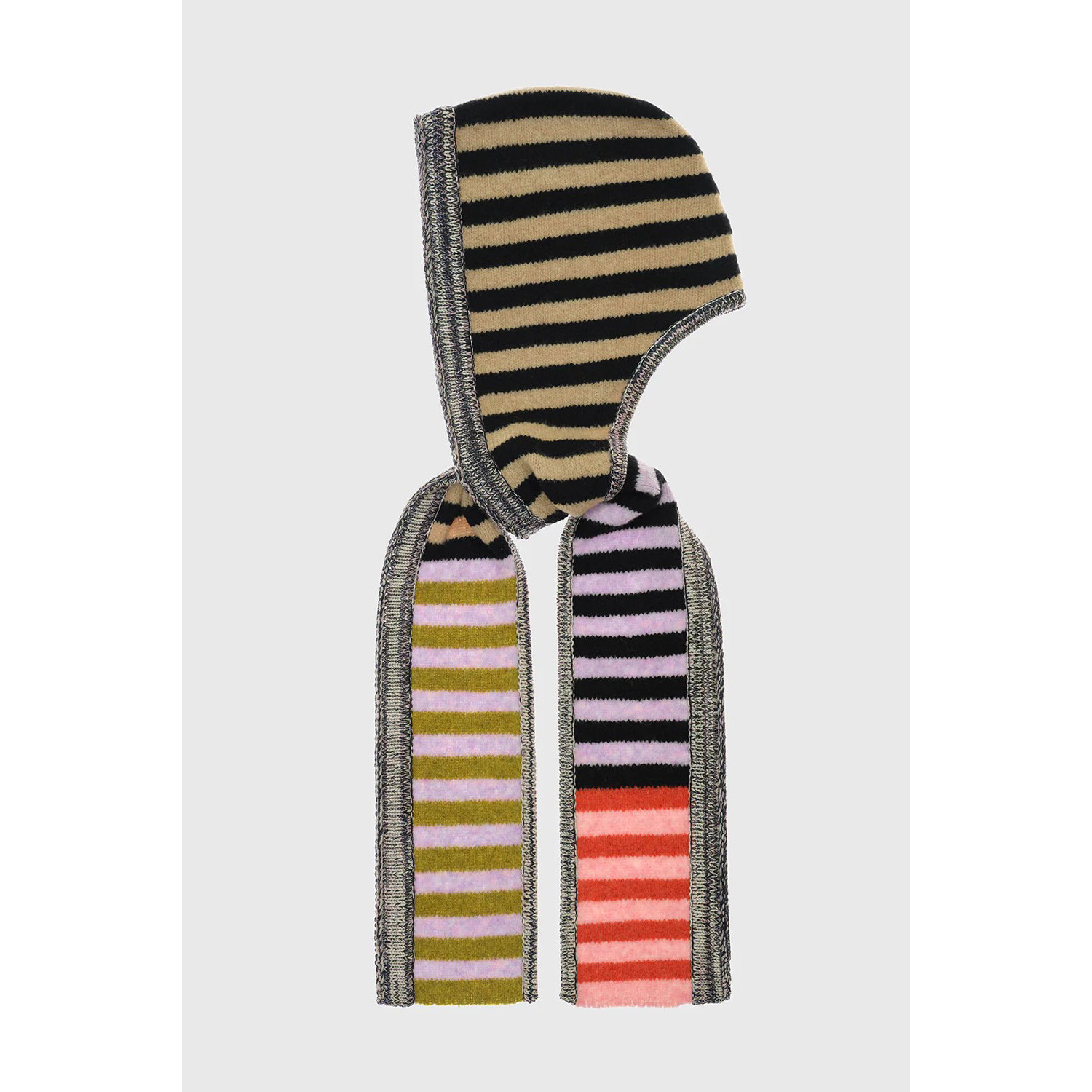 YANYAN KNITS 毛绒连帽衫围巾