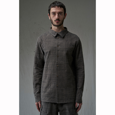 Devoa 可翻高领衬衫男 日本