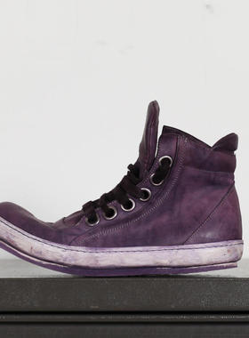 80%OFF A1923 油制袋鼠皮运动中高帮鞋 意大利手工 植物鞣