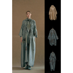 连衣裙系列 蝴蝶结领真丝长衫 40%OFF Mutedance