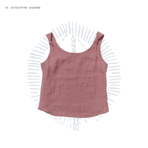 o cloche code 26SS 条纹双纽结吊带