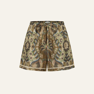 INTO THE EAST 26春夏 棕榈壁花松紧腰休闲短裤