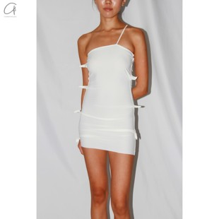 不对称尖角吊带 Zhou 连衣裙 Rui 60%OFF