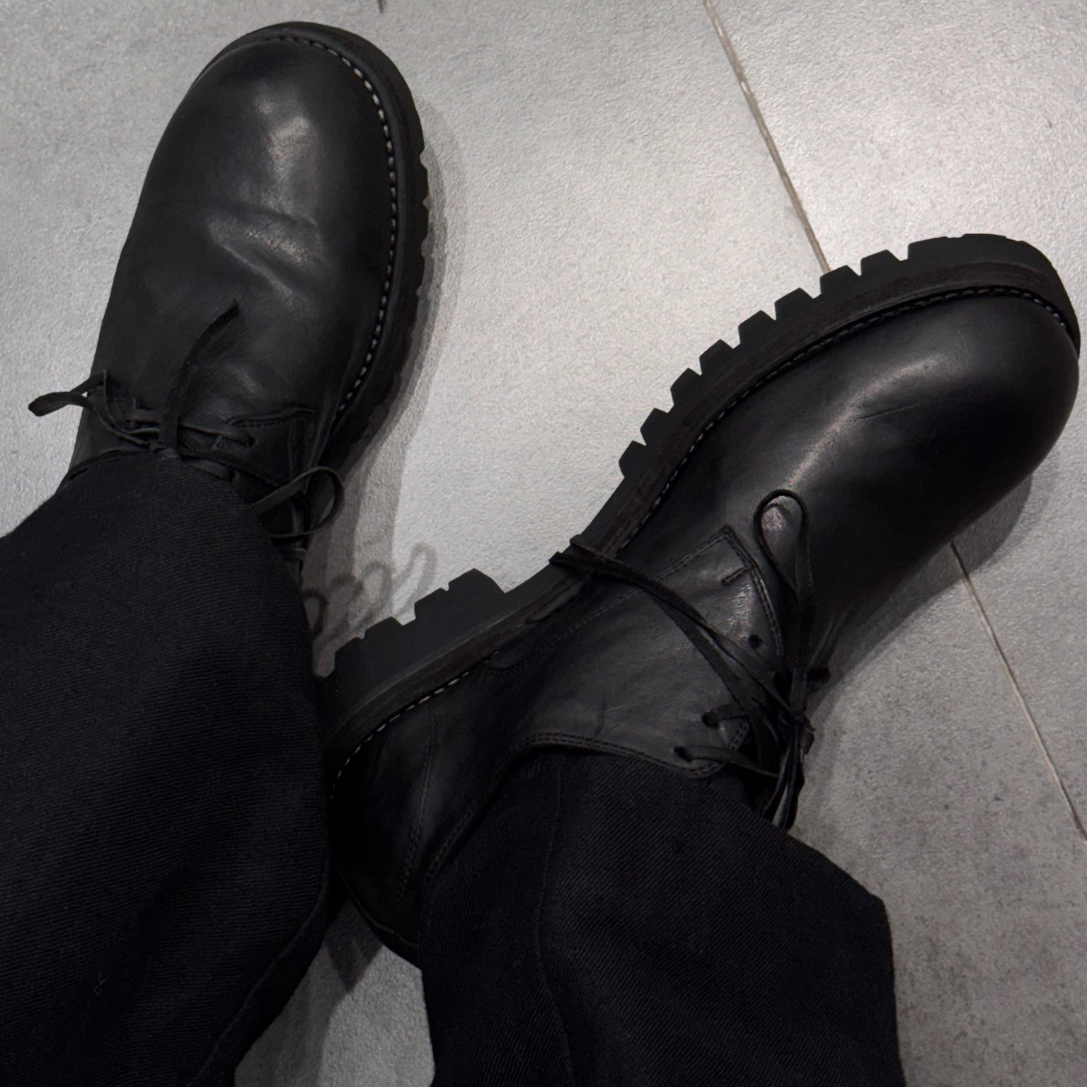 GUIDI792V经典德比长系绳单鞋