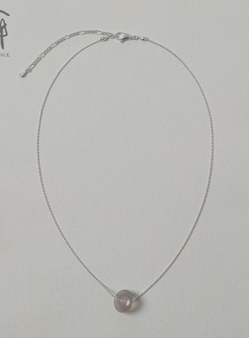 OLIO E ACETO 纯银茶晶/玛瑙飞碟果项链