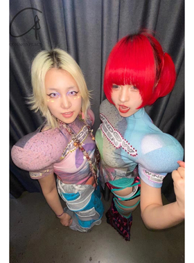 40%OFF WINDOWSEN  带垫肩的图案连体紧身衣