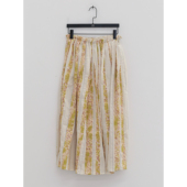 UNISECON 25秋冬 双面拼接小褶皱半裙