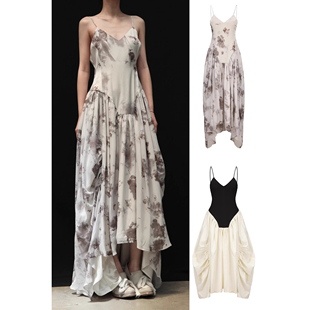 撞色超长吊带连衣裙 Tai 40%OFF Peng