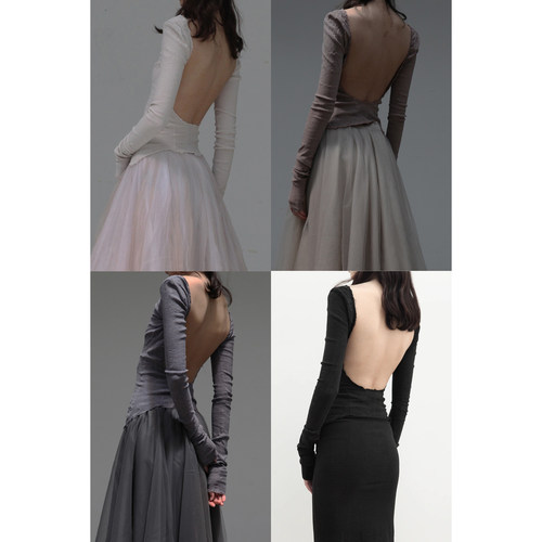 代理缩水露背系列亲肤贴身柔上衣