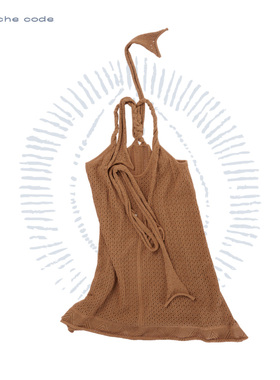 o cloche code 棉针织伞摆连衣裙