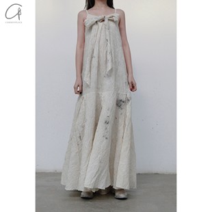 手作 蝴蝶结吊带长裙 60%OFF Mutedance