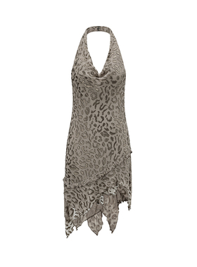 RUI built 26春夏 真丝豹纹烧花连衣裙