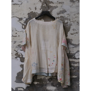 EKA 超大圆领拼接上衣