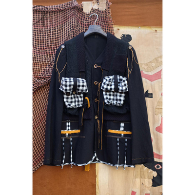 春夏多口袋可拆卸袖套夹克