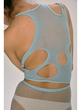 Rui Zhou R012系列 空洞剪裁套头背心吊带 拉伸延展