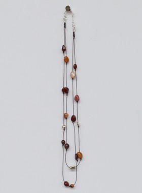 SALE E PEPE 纯银蛋黄石双层项链