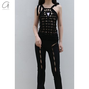 渐变双层孔眼绑带背心commonplace品牌集合店 KNITS 60%OFF NAN