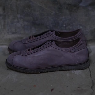 意大利工匠 Guidi RN01P 系带平底圆头运动鞋 手作 袋鼠皮