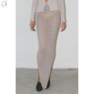 羊毛嵌花长裙 Zhou 40%OFF Rui