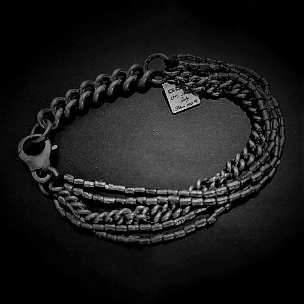 GOTI 手链 925银 BR2210 意大利 做旧